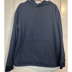 Express Men's Fleece Lined Pullover Hoodie Sweater black gray cotton blend sz XL